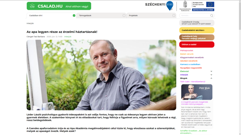 Az apa legyen része az érzelmi háztartásnak! Az apa legyen része az érzelmi háztartásnak!